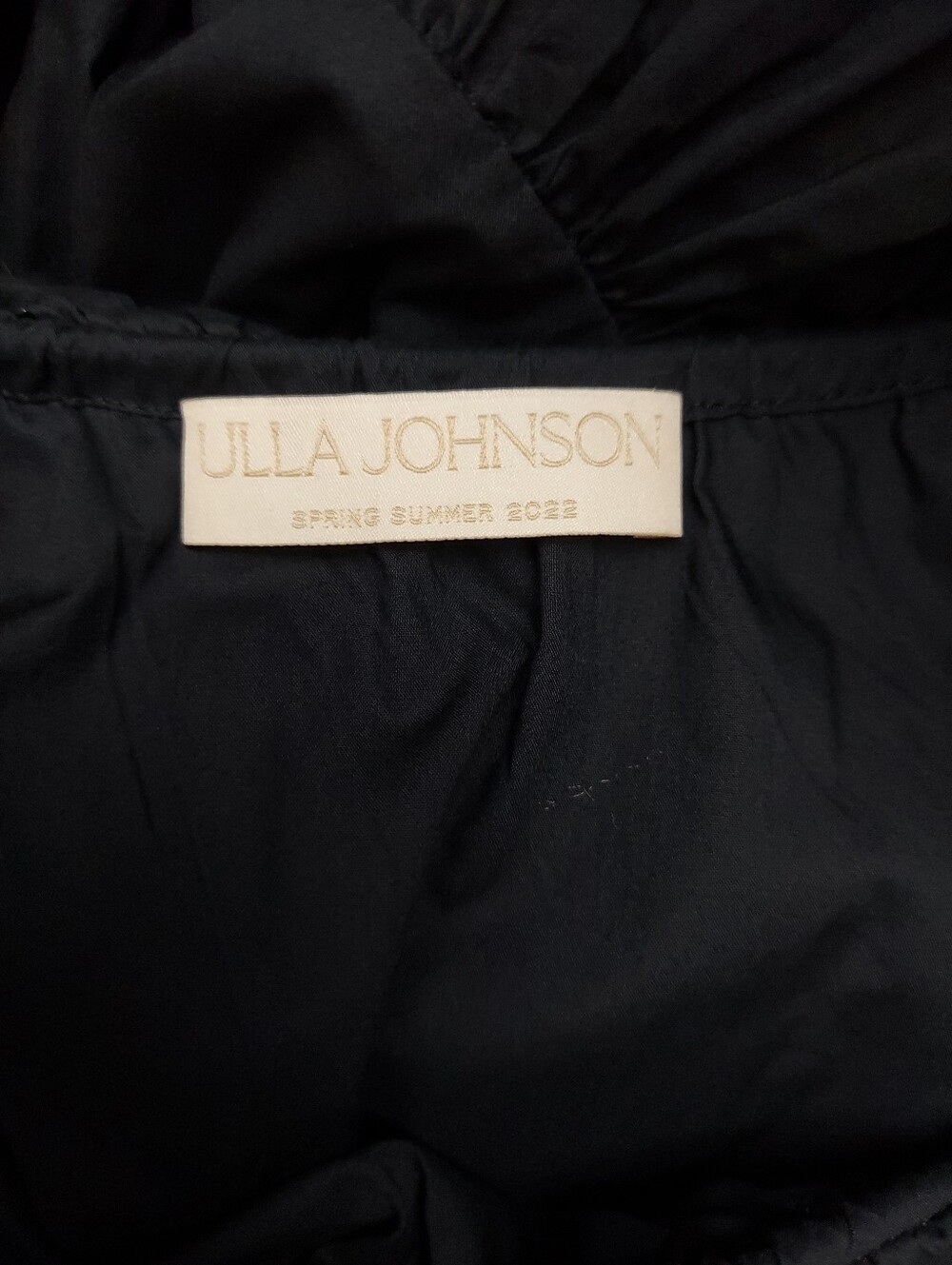 Ulla Johnson Amira Ruffle Poplin Midi Dress Black Spring Summer 2022 Sz 00 - Picture 8 of 11